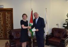 الوزير المالكي يستقبل سفيرة جمهورية فنلندا لدى دولة فلسطين آنا كايسا هيكينن