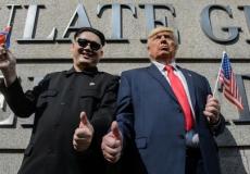 فنانان يمثلان شخصيتا ترامب وكيم جونغ أون