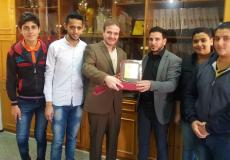 اتحاد لجان الطلبة الثانويين في شمال غزة يزور مدرسة خليفة بن زايد