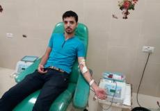 تبرع بالدم خلال اطلاق الحملة