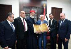 الرئيس يستقل وفدا من الطائفة السامرية