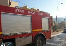 سيارة دفاع مدني في مدينة عكا