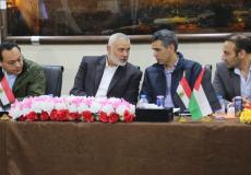 لقاء الوفد المصري مع الفصائل في غزة امس -ارشيف-