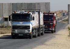 شاحنات على معبر كرم أبو سالم