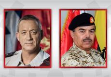 وزير الدفاع البحريني عبدالله بن حسن النعيمي ونظيره الإسرائيلي بيني غانتس