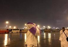 عاصفة مطرية قوية تضرب  مكة المكرمة أمس