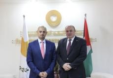 عزام الشوا يستقبل ممثل جمهورية قبرص لدى دولة فلسطين