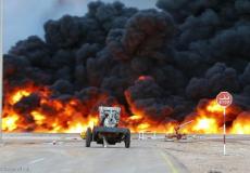 اشتعال النيران في 5 صهاريج لتخزين النفط