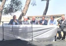 مؤتمر صحفي عقد في قرية الولجة جنوب مدينة القدس للمطالبة رفع العقوبات عن قطاع غزة