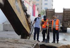 خلال العمل على حل منظومة الصرف الصحي لدى جباليا وبيت لاهيا
