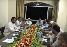 جانب من الاجتماع لقيادة الجهاد وحماس