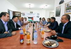جانب من اجتماع نقابة الصحافيين باتحاد الاذاعات العربية