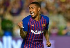  مالكوم دي أوليفيرا سجل هدف برشلونة أمام انتر ميلان في دوري أبطال أوروبا -ارشيف-