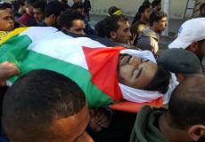 جثمان الشهيد أحمد أبو جبل