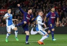 من مباراة برشلونة وليجانيس في الدوري الاسباني