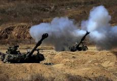 المدفعية الإسرائيلية تطلق قذائفها على غزة - توضيحية