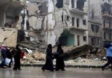 سكان مناطق المعارضة يغادرون حلب