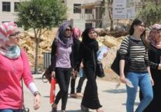 طالبات في جامعة بيرزيت