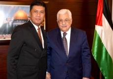 الرئيس محمود عباس، أثناء لقاء السفير الاندونيسي تغوه وردويو .