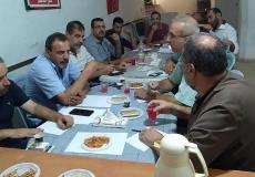 صورة اجتماع القوى الوطنية والإسلامية بخصوص هدم جزء من متنزه الشاطىء