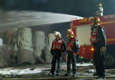 حريق مصنع ورق في المنطقة الصناعية 