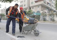 حملة نظافة تطوعية في شارعين القدس وبيروت 