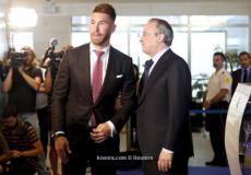 راموس  مع رئيس نادري ريال مدريد