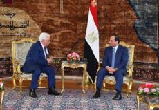 خلال لقاء الرئيس عباس مع السيسي