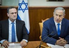 نتنياهو بجانب وزير الخارجية بالوكالة يسرائيل كاتس