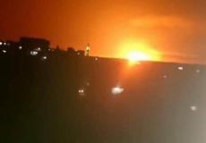 صورة تداولها ناشطون للقصف على اللاذقية الذي استهدف مؤسسة الصناعات التقنية غرب سوريا الآن