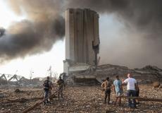 آثار الانفجار الهائل في العاصمة اللبنانية بيروت
