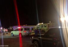 فرق الاسعاف في مكان الحادث