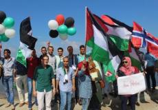 فعالية في ميناء غزة بهدف الترحيب بسفينة زيتونة