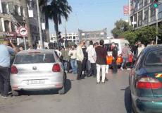 وقوع حادث سير في مدينة نابلس أصاب سيدة