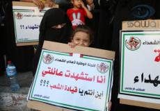 اعتصام أهالي الشهداء بغزة