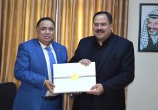 صيدم يبحث مع ممثل الهند الجديد توسيع التعاون التعليمي