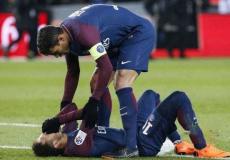 نيمار خلال تعرضه للإصابة