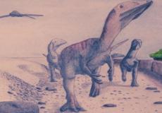 رسم يوضح شكلا تقريبيا للديناصور الذي عاش في ويلز قبل 200 مليون عام