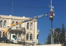 تركيب كاميرات مراقبة في القدس - إرشيفية