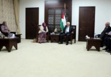 الرئيس أثناء لقائه وفدا من البرلمان الأردني
