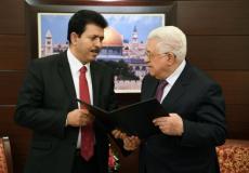 خلال استقبال الرئيس سفير تونس في فلسطين