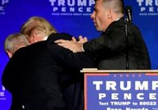 إجلاء ترامب من على المنصة بعد تهديد أمني