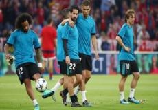 جانب من تمارين ريال مدريد في ملعب بايرن ميونيخ قبل لقاء الأربعاء الماضي