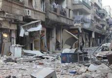 الدمار في مخيم اليرموك في سوريا