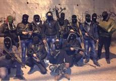 مسلحون فلسطينيون بأحد شوارع نابلس