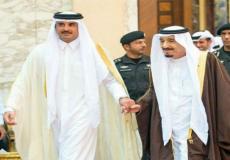 الملك السعودي سلمان وأمير قطر تميم بن حمد 