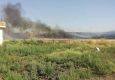 حريق بسبب البالونات الحارقة - أرشيفية