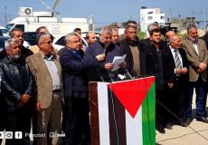 مؤتمر صحفي لهيئة مسيرات العودة في غزة