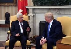 رئيس دولة فلسطين محمود عباس، ونظيره الأميركي دونالد ترامب