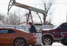 محطة بترول بولاية أوكلاهوما